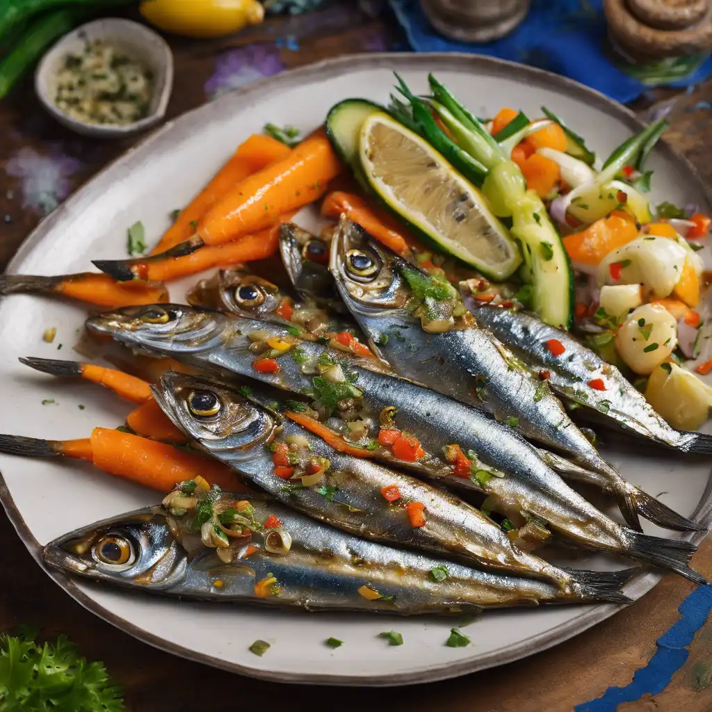 Grilled Sardines with Vegetables