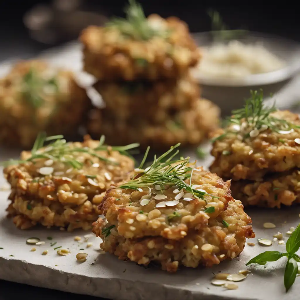 Oatmeal Fritters with Garlic and Herbs