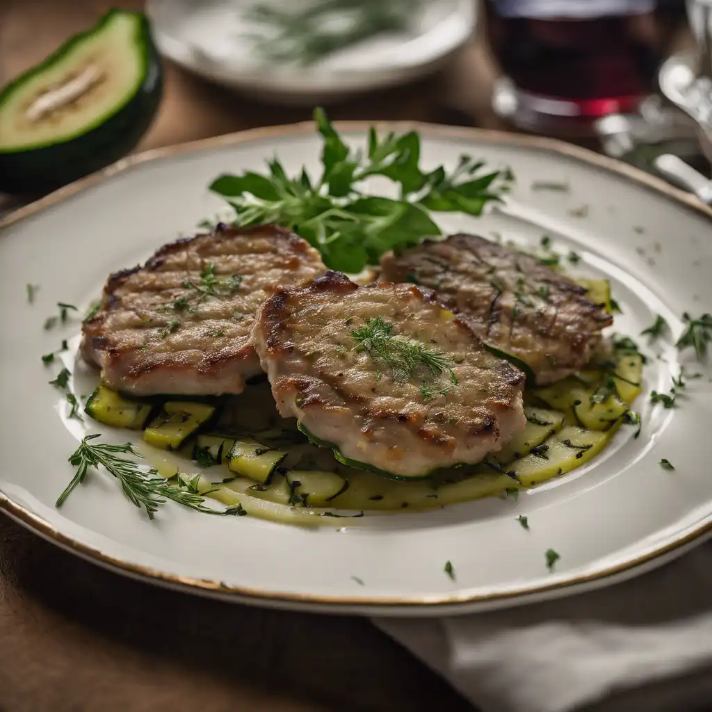 Veal Cutlets with Sweet Herbs and Zucchini