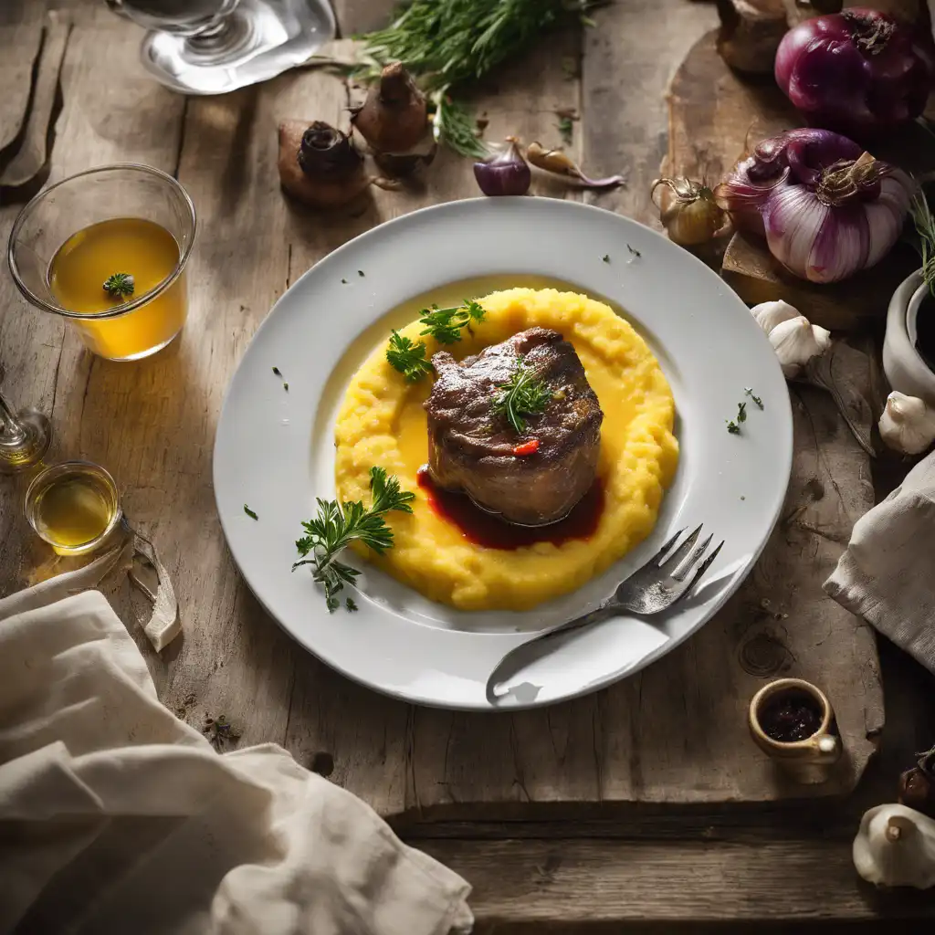 Braised Veal Shank with Polenta