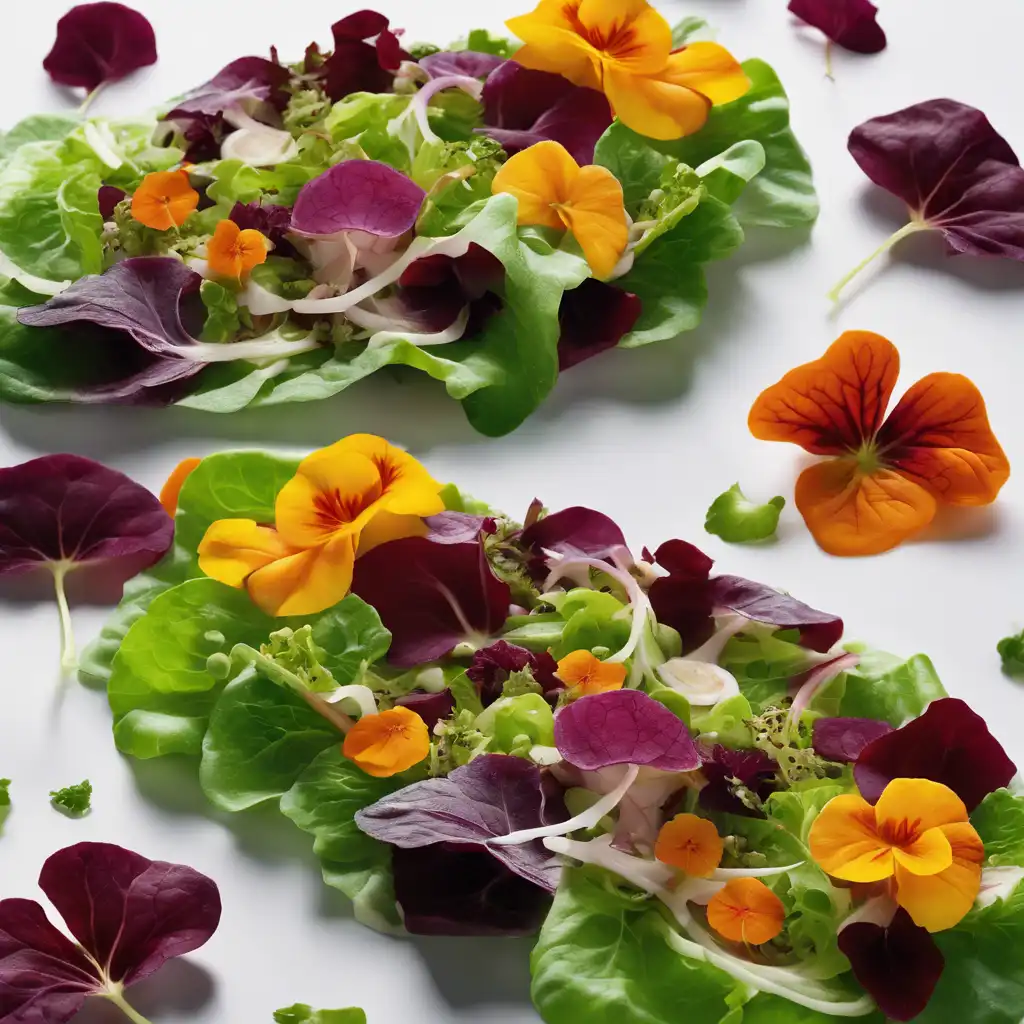 Leaf and Nasturtium Salad