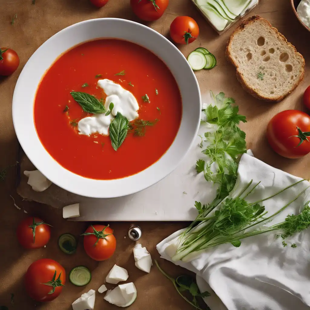 Tomato and Mozzarella Cold Soup