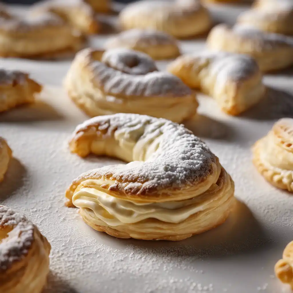 Crescent-Shaped Pastry with Cream Filling