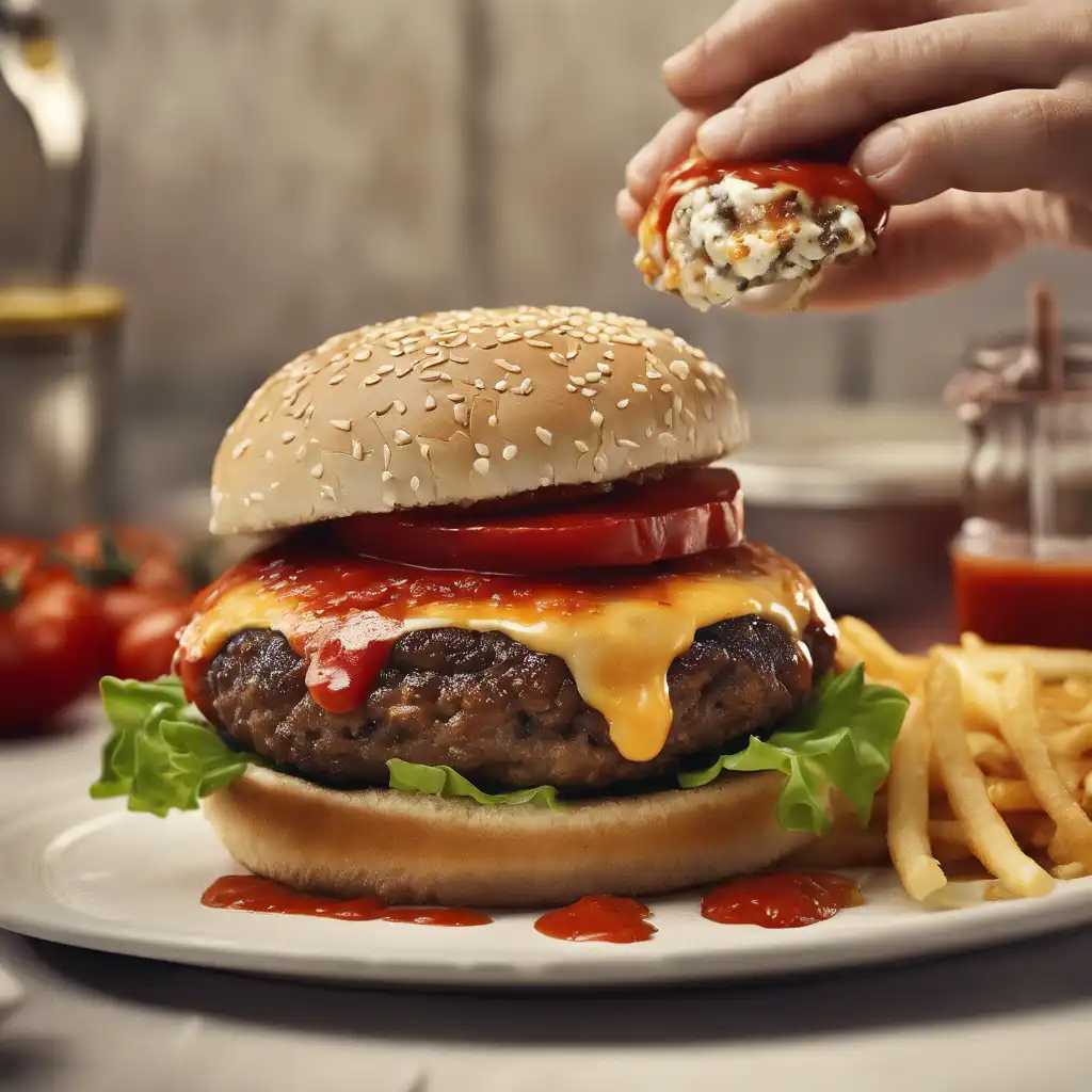 Cheeseburger with Tomato Sauce