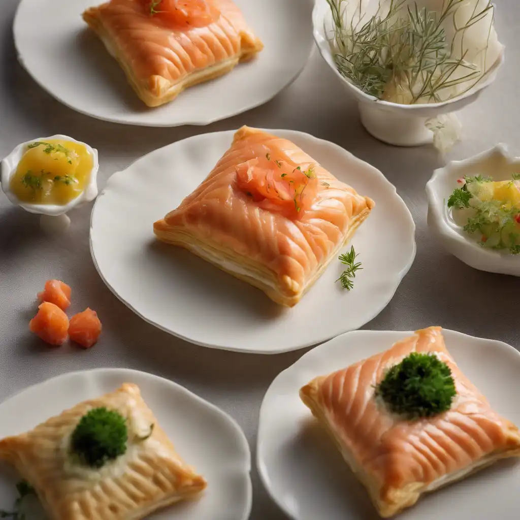 Cream-filled Pastry with Salmon