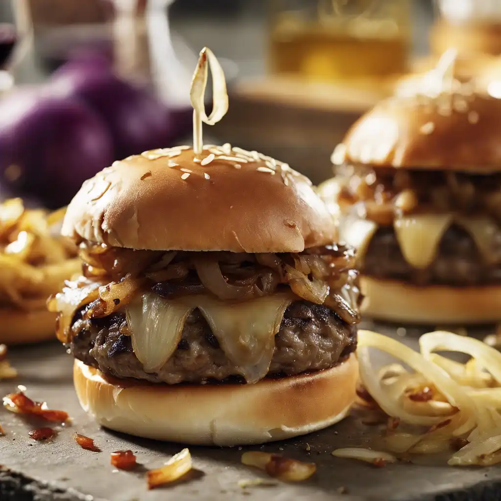 Onion Burgers with Caramelized Onions