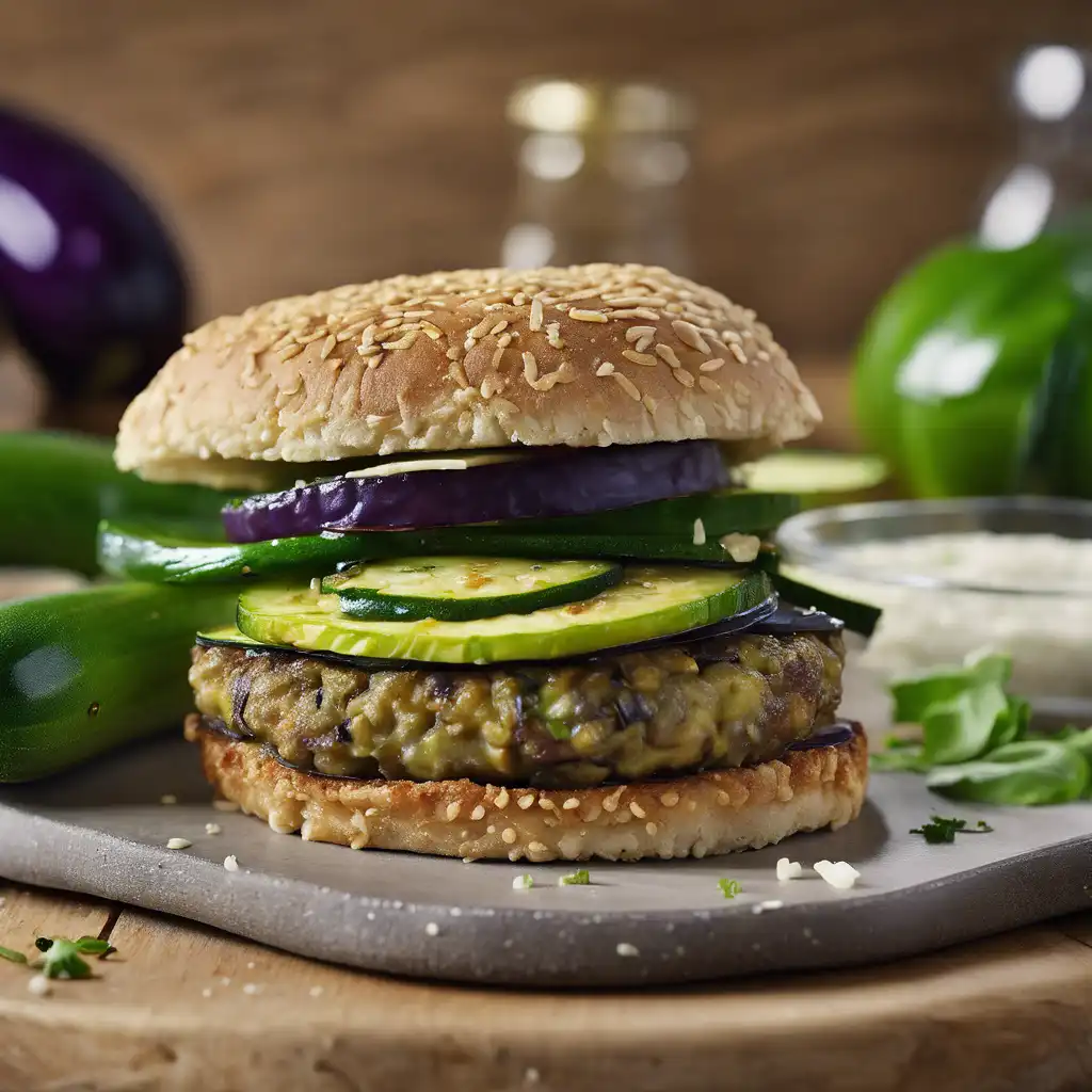 Eggplant and Zucchini Burger