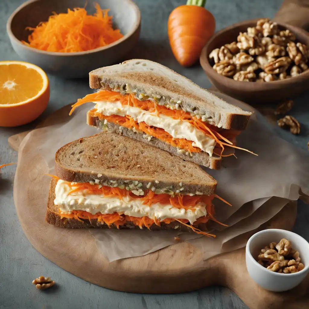 Carrot and Walnut Sandwich