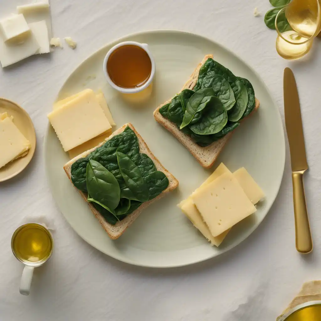 Spinach and Cheese Plate Sandwiches