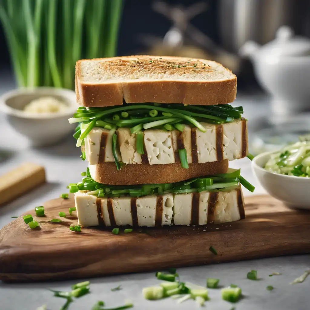 Tofu and Green Onion Sandwich