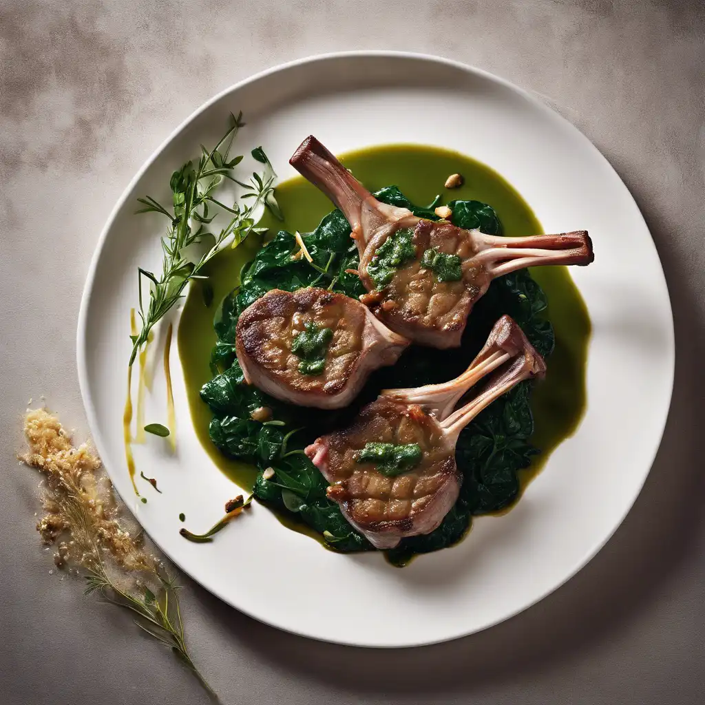 Lamb Chops with Spinach