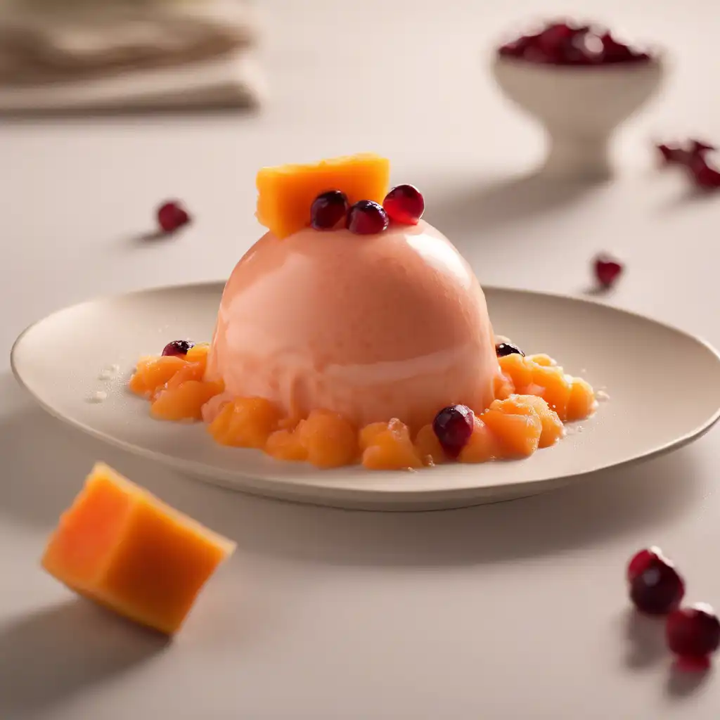 Papaya Cream with Cranberry