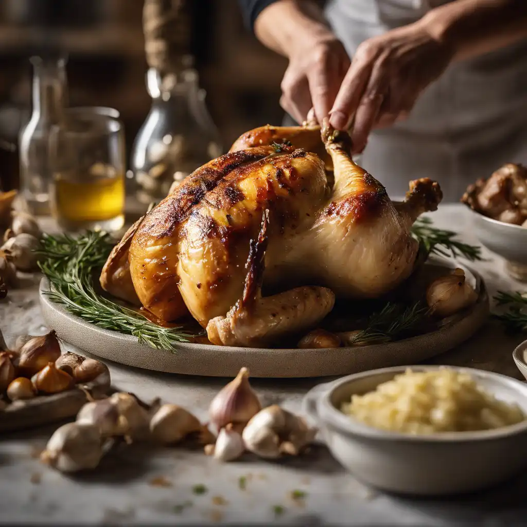 Roasted Chicken with Forty Cloves of Garlic