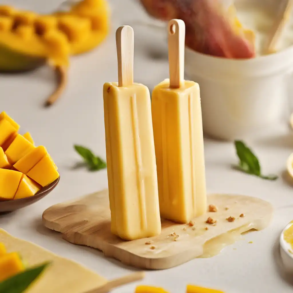 Yogurt Popsicles with Mango