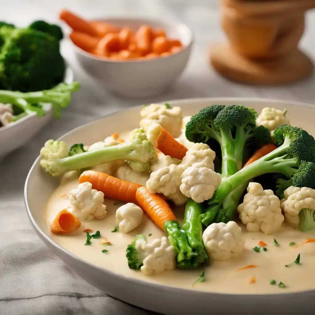 Vegetables in Creamy Cheese Sauce