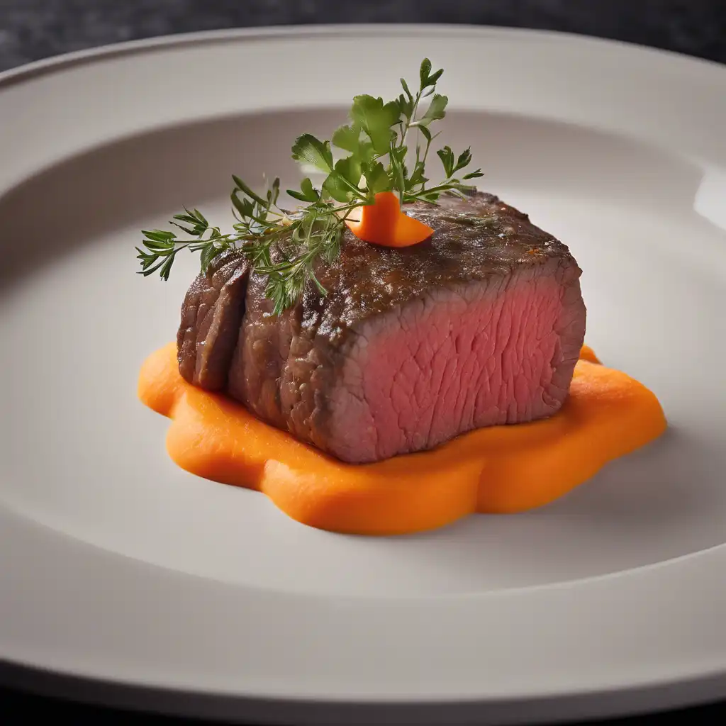 Foto de Beef with carrot and potato puree