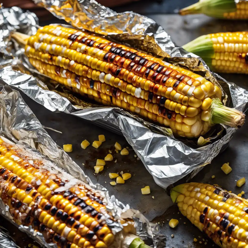 Grilled Corn on Aluminum Foil