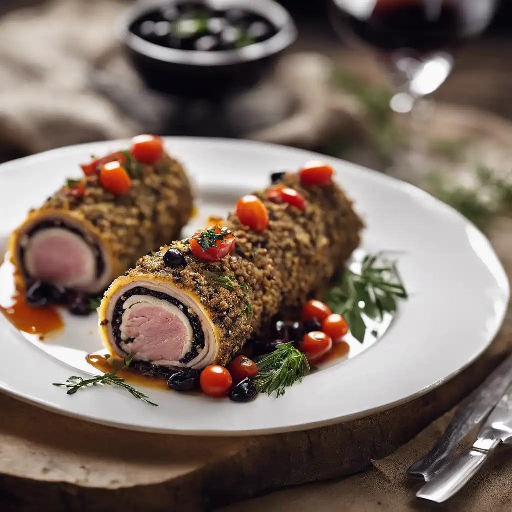 Lamb Roulade with Olive and Tomato Filling