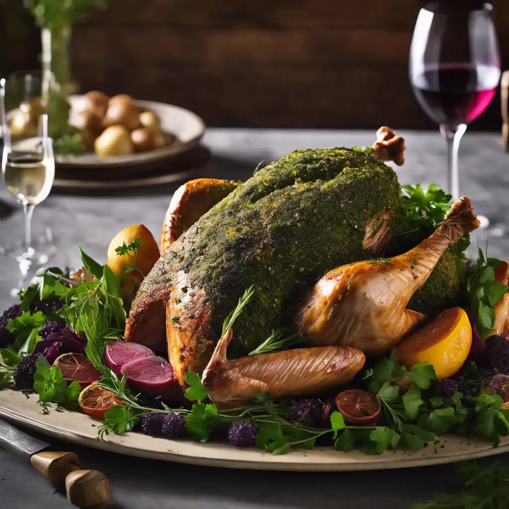 Herb Crusted Turkey with Wine