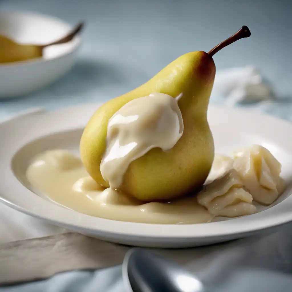 Pear with Vanilla Sauce