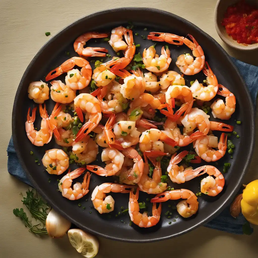 Shrimp in Garlic (shrimp with garlic and pepper)