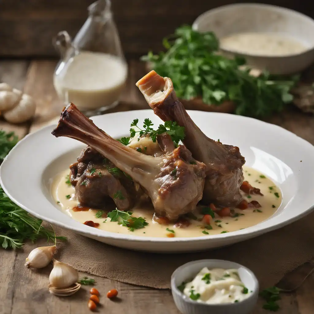 Braised Lamb Shanks in Milk