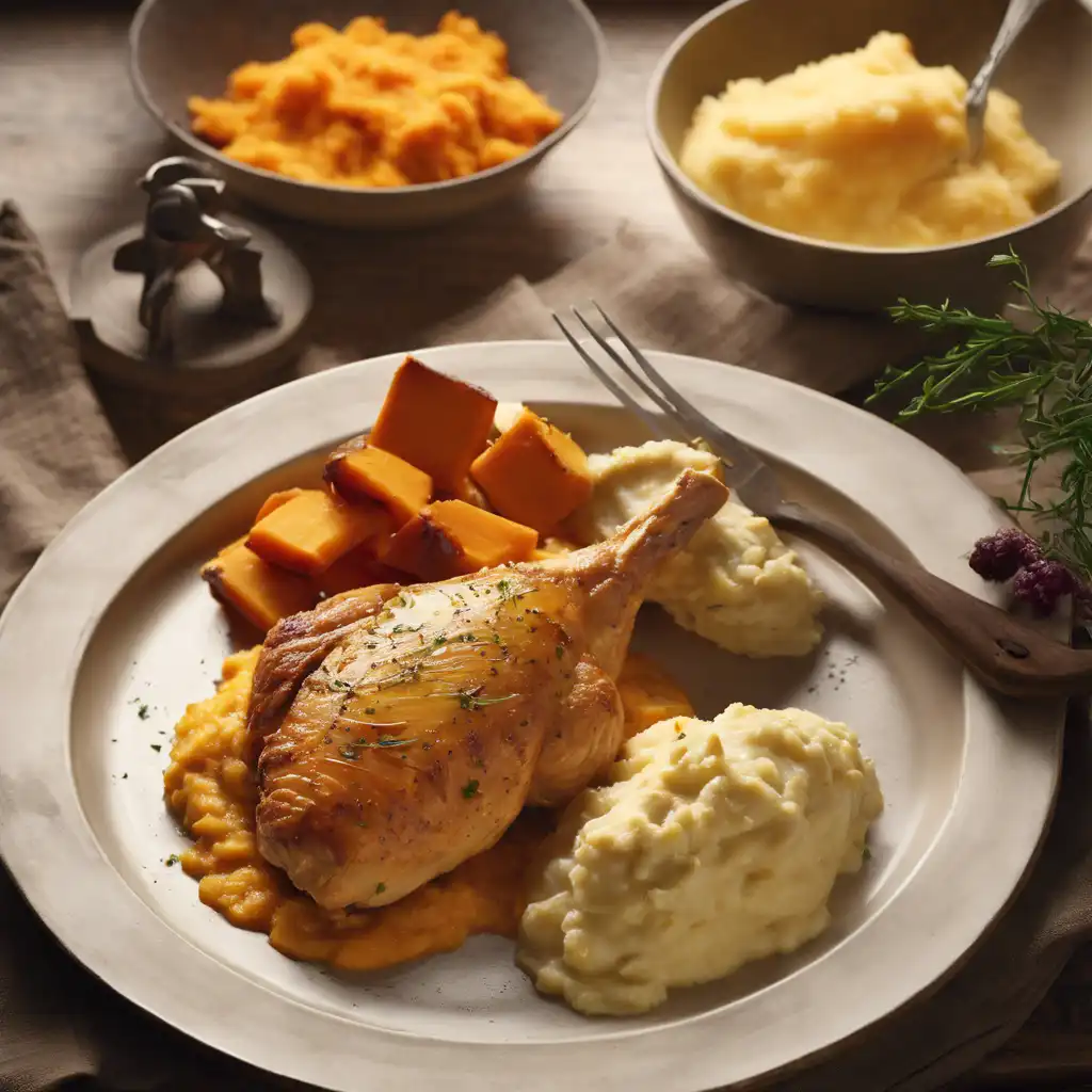 Sweet Chicken Roast with Sweet Mashed Potatoes