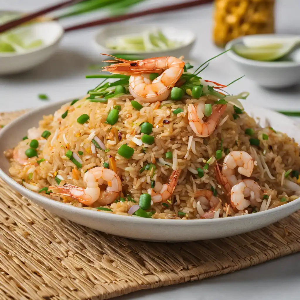 Phad Thai (Fried Rice with Shrimp Style)