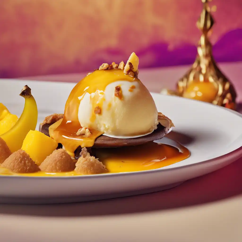 Banana Flambada with Mangee Sorbet