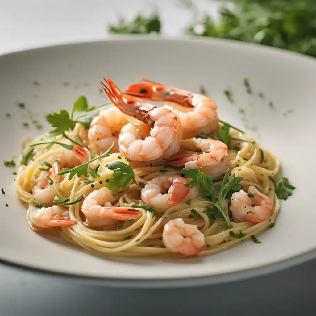 Shrimp with Linguine