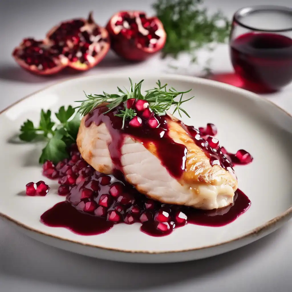 Chicken Breast in Pomegranate Sauce with Mashed Potato