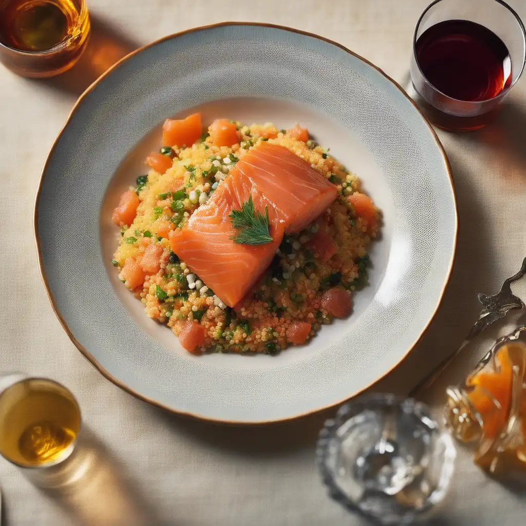 Smoked Salmon with Cointreau and Moroccan Couscous