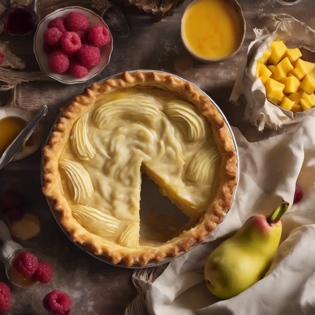 Banana and Pear Custard Pie