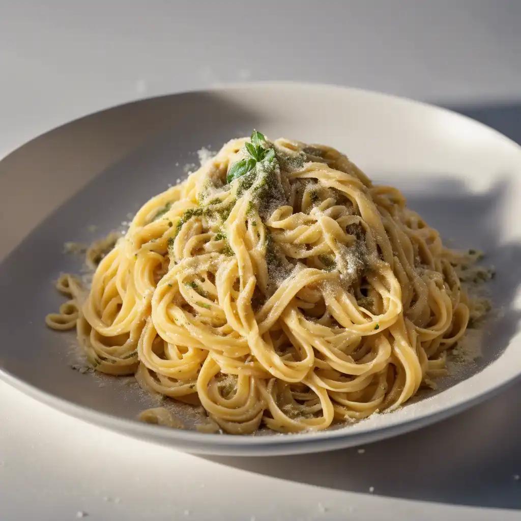 Tied Pasta with Powder