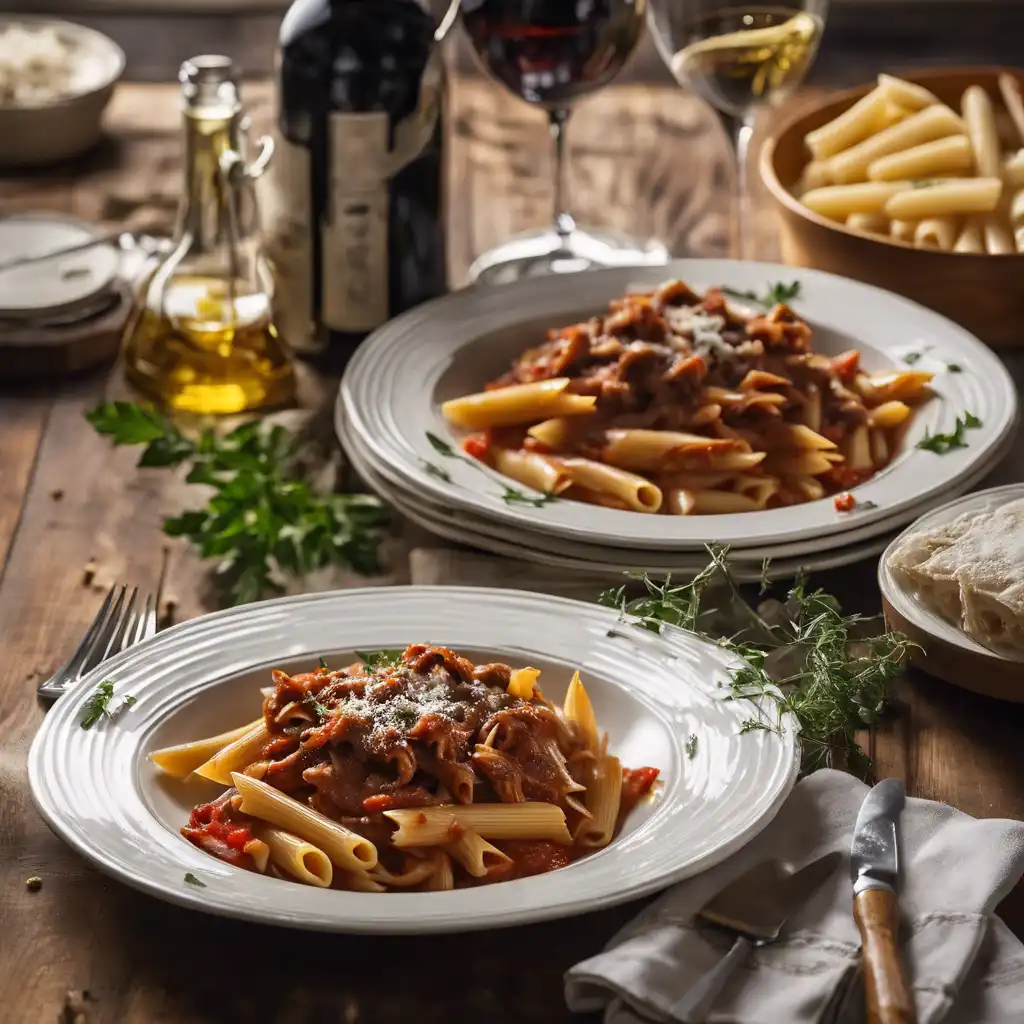 Vitella Penne with Braised Veal Shanks Ragu