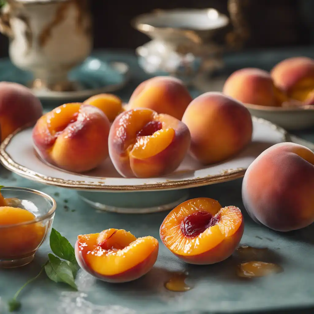 Roasted Peaches with Apricot Glaze