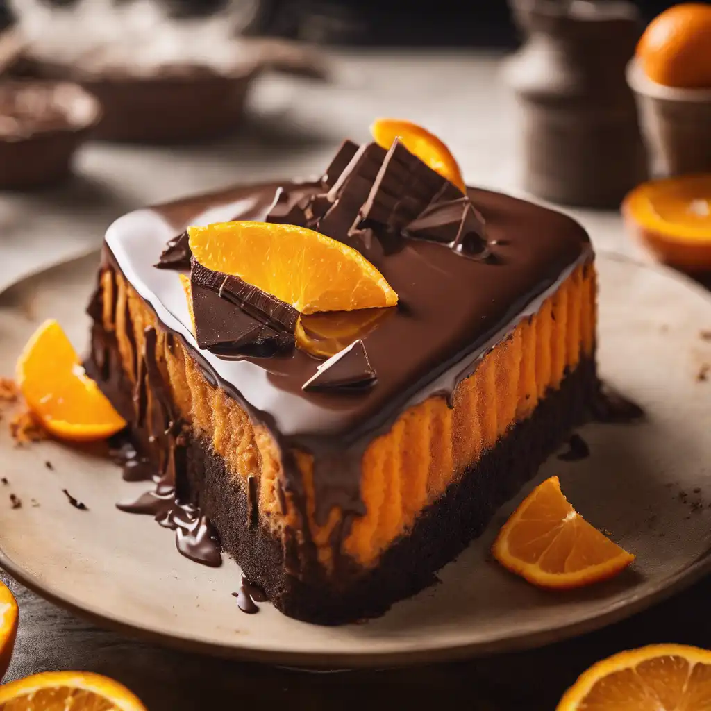 Orange Cake with Chocolate Coating