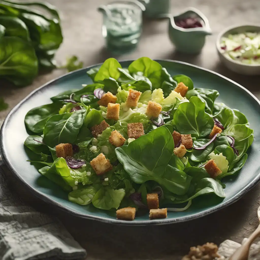 Spinach and Crispy Lettuce Salad