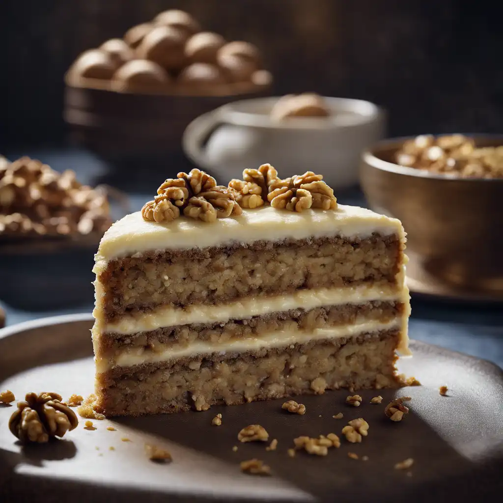 Walnut Cake with Filling