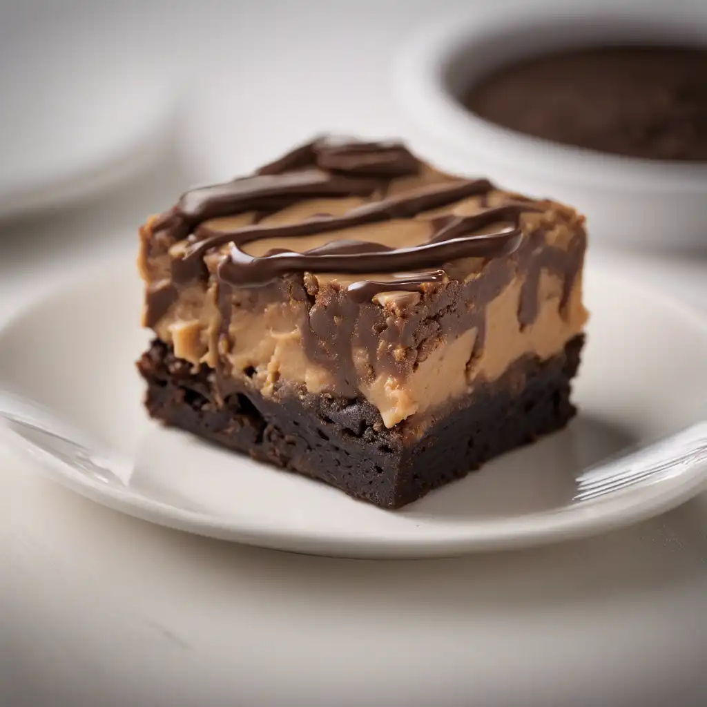 Peanut Butter Brownie with Chocolate Fudge Topping