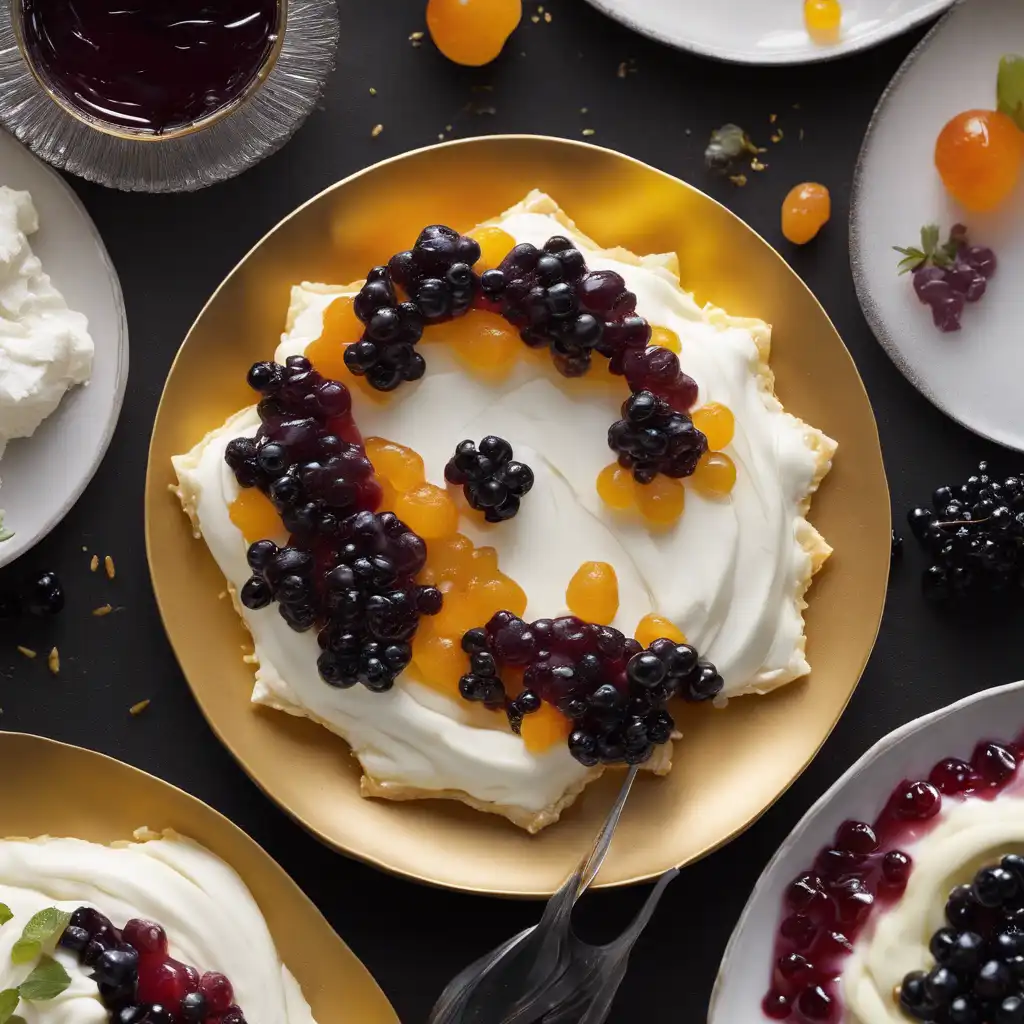 Peel with ricotta and crystallized fruits