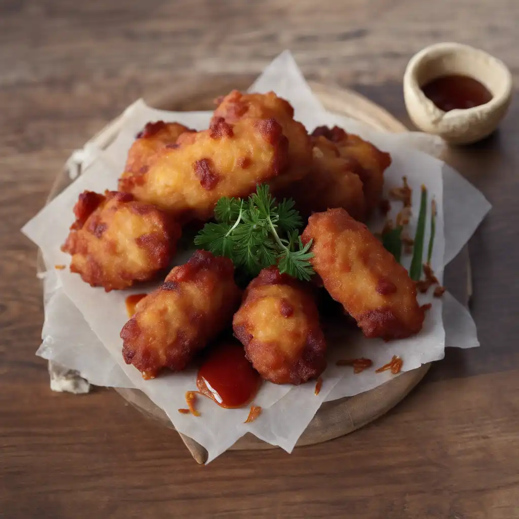 Small Cassava Fritters with Linguiça