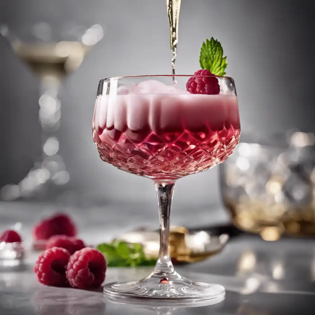 Imperial Cocktail with Champagne and Raspberry Liqueur