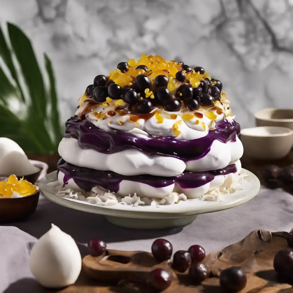 Jaboticaba Meringue with Coconut and Syrup