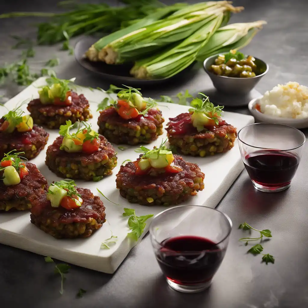 Green Corn Fritter with Red Wine