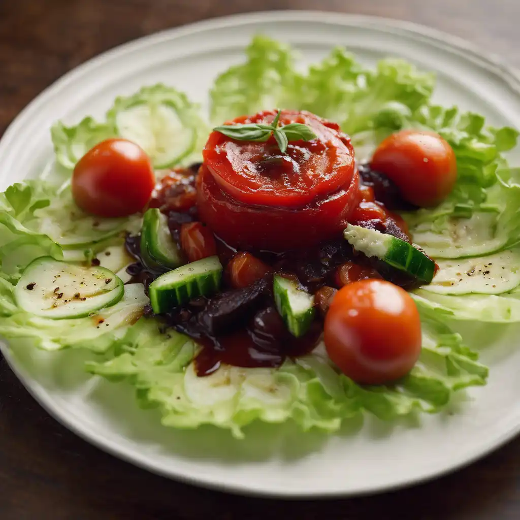 Tomato Compote with Balsamic Vinegar and Olive Puree