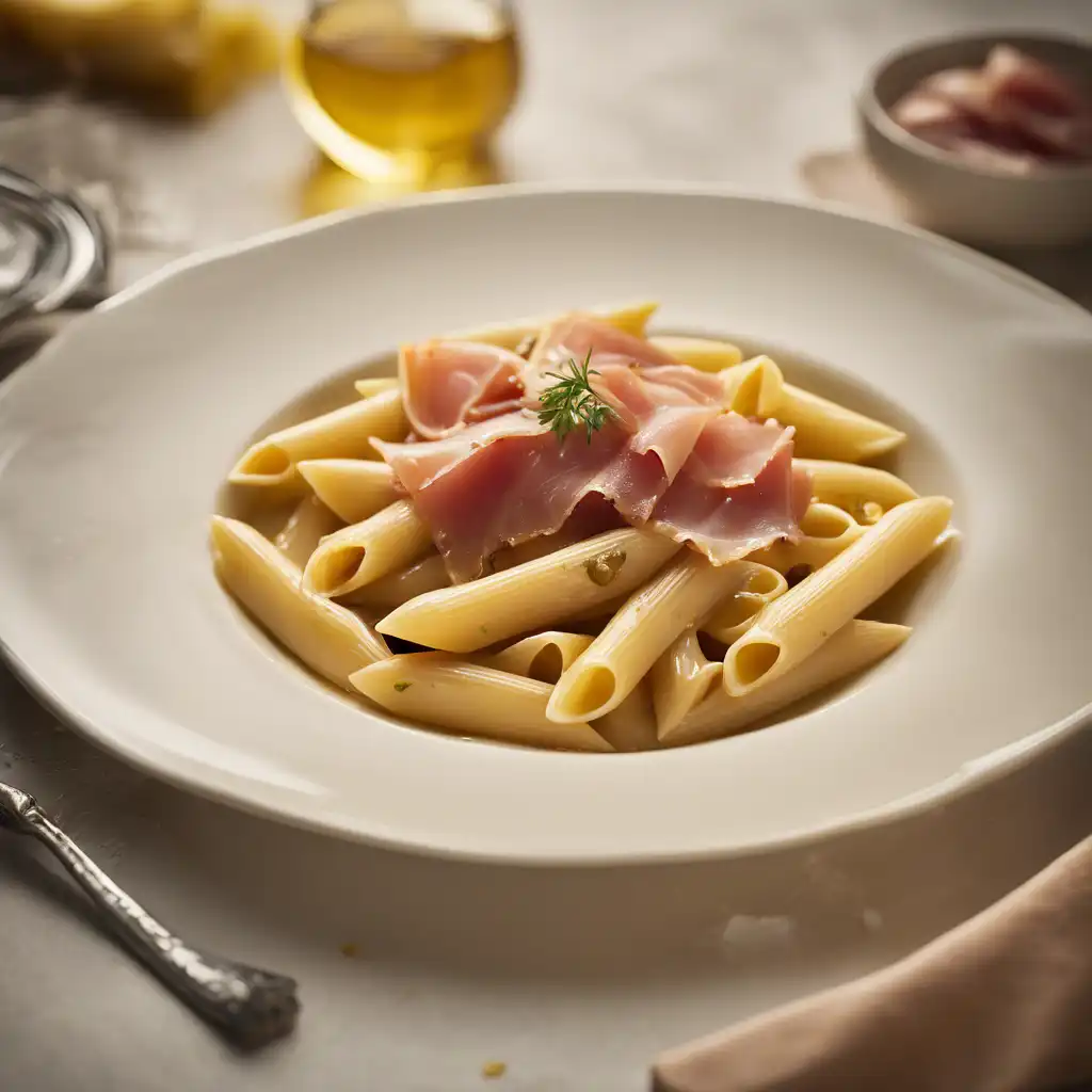 Lemon Penne with Prosciutto and Honey