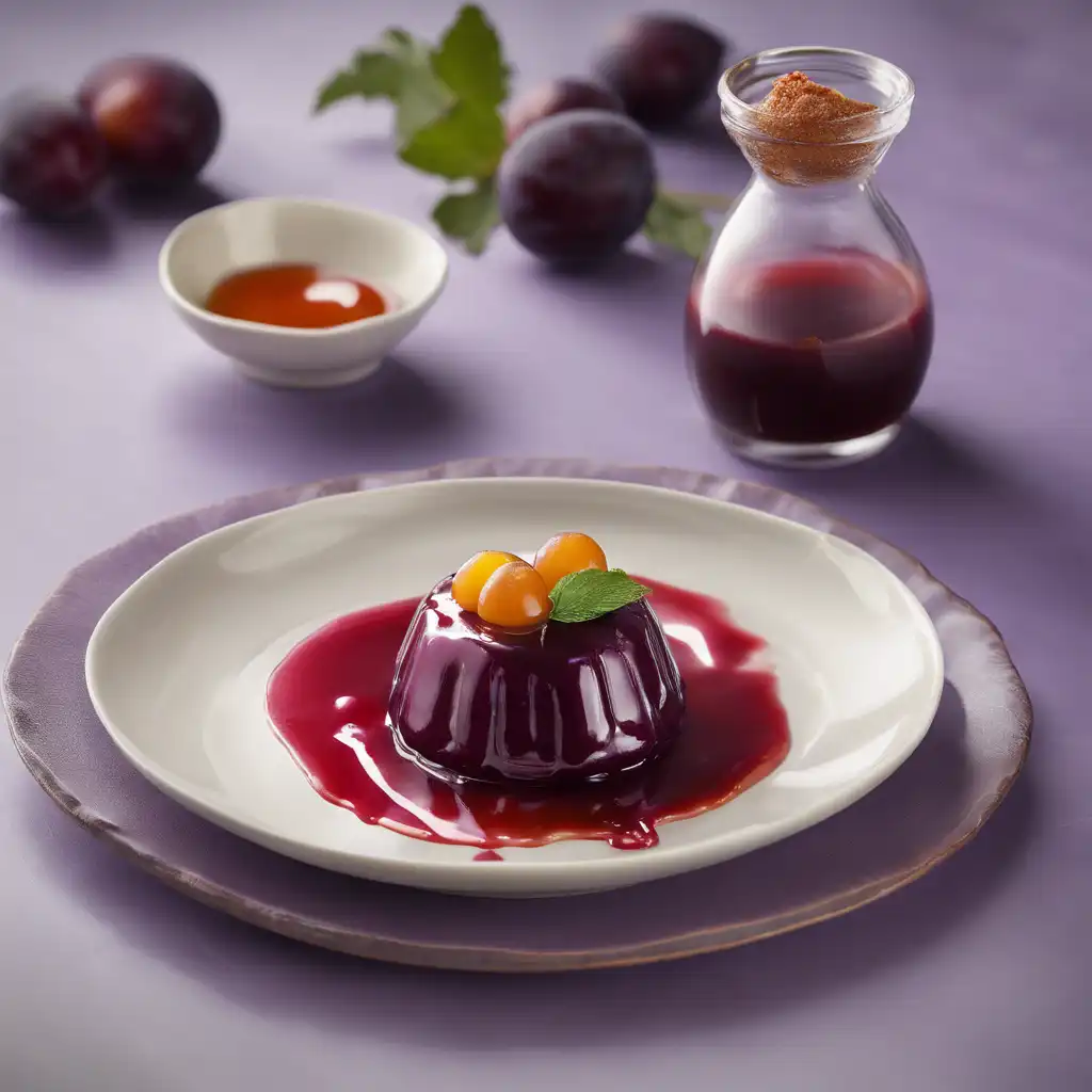 Pudding Diet with Plum Sauce