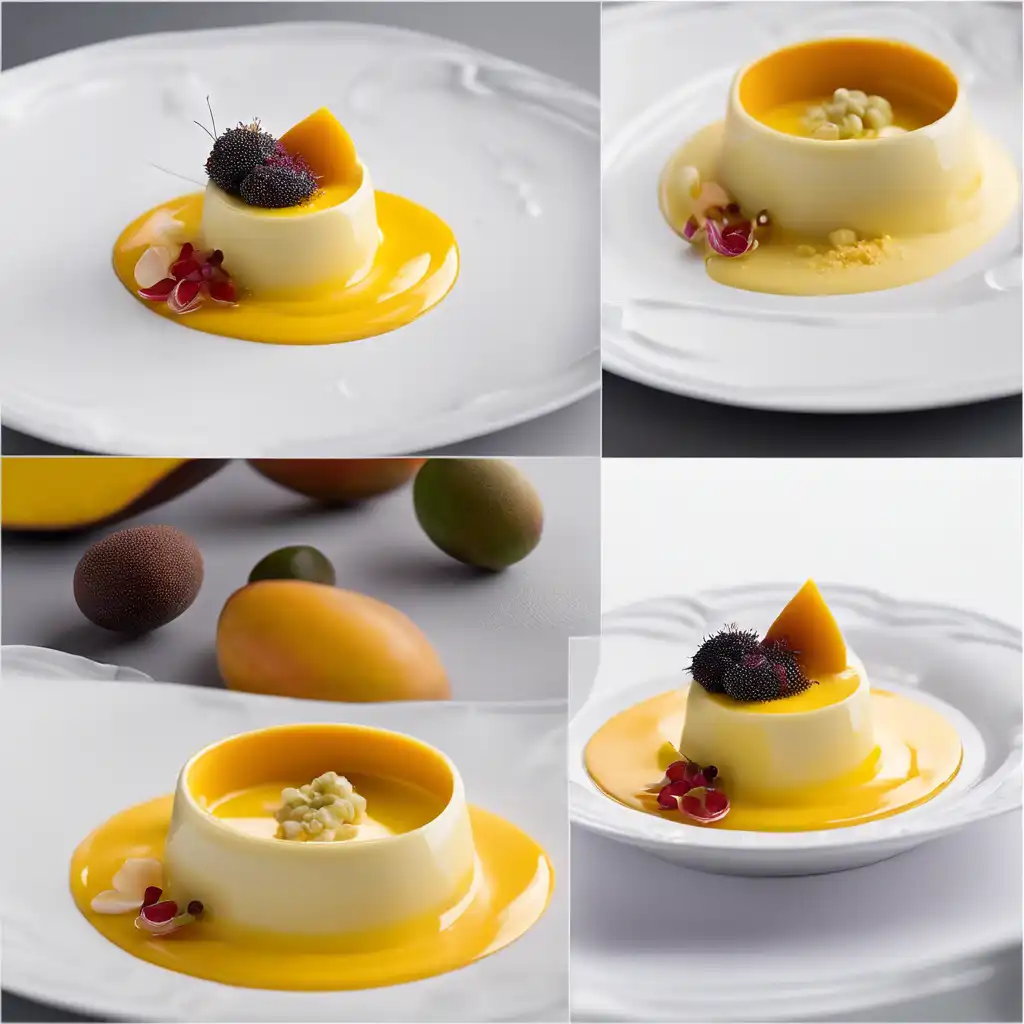 Mango Mousse with Passionfruit Sauce