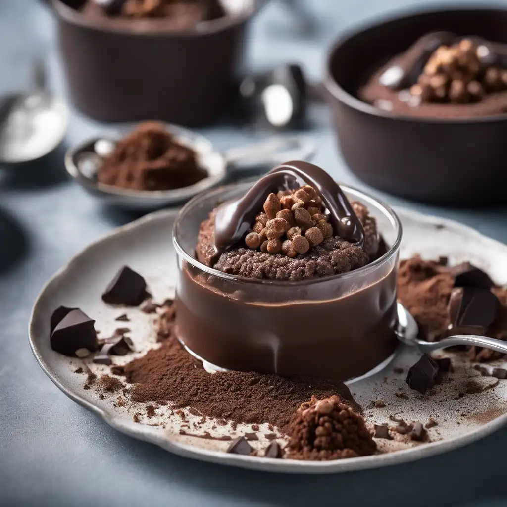 Chocolate Pudding with Mocha Crumble